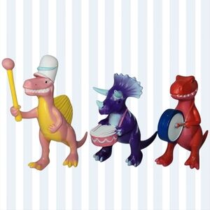 Ankyo Dinosaur Vtg Marching Band 3 Pc Set Plastic Toy Figures Target Birthday